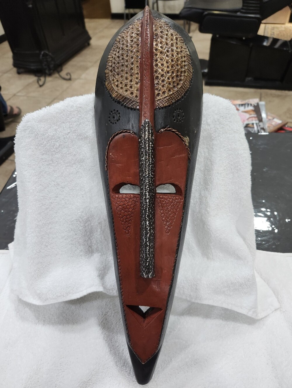 Handcrafted West African Decorative Wall Mask